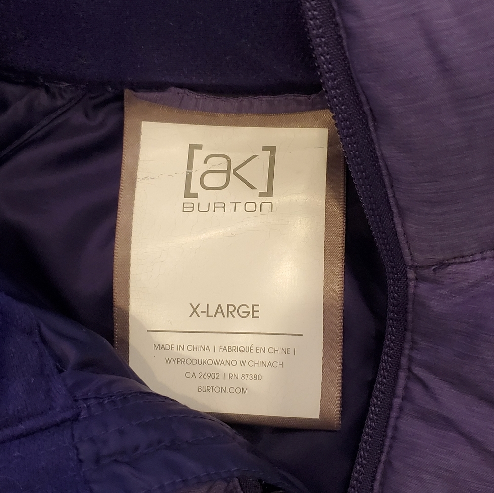 Burton Purple Puffer Jacket High Collar Cropped - Picture 9 of 9